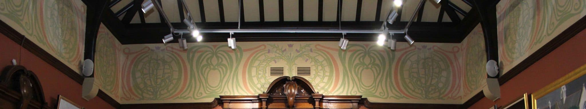 The Charles Rennie Macintosh frieze in the Gallery at the Glasgow Art Club 