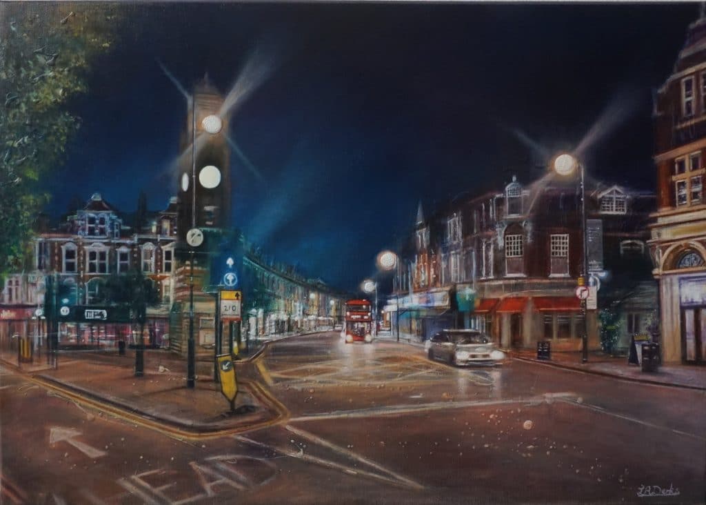 Topsfield-Road-Crouch-End-50x70cm-oil-and-enamel-on-canvas