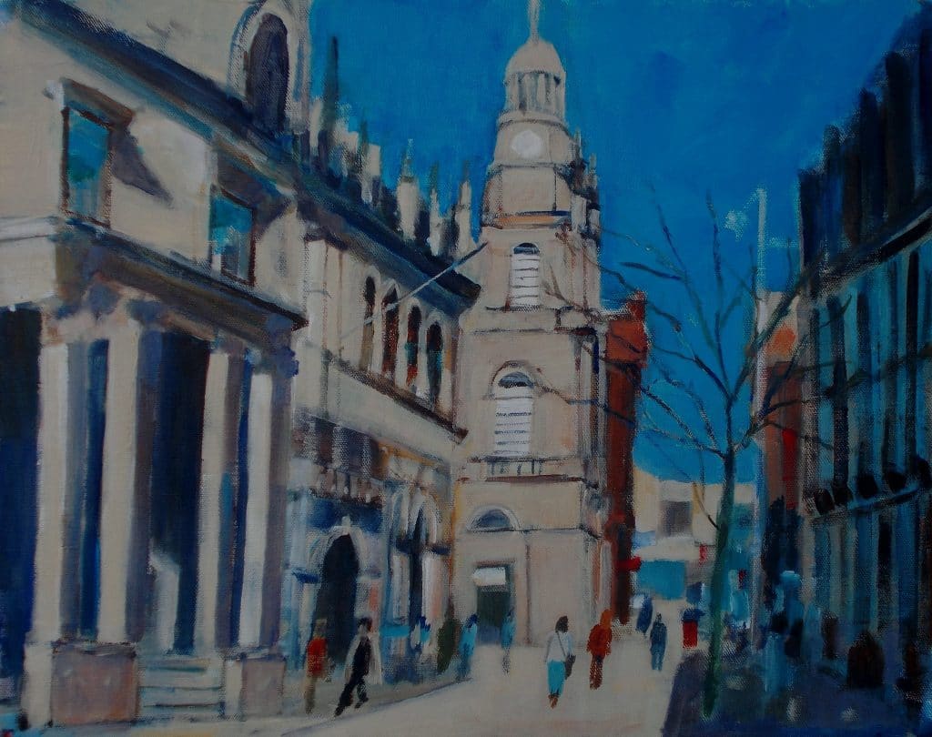 Buchanan-Street-and-Tron-Church-Acrylic-on-canvas-40-x-50cm-550.00