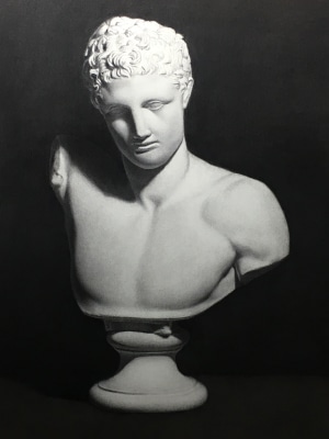 Charcoal-on-White-Paper-Hermes-16x21in-sm