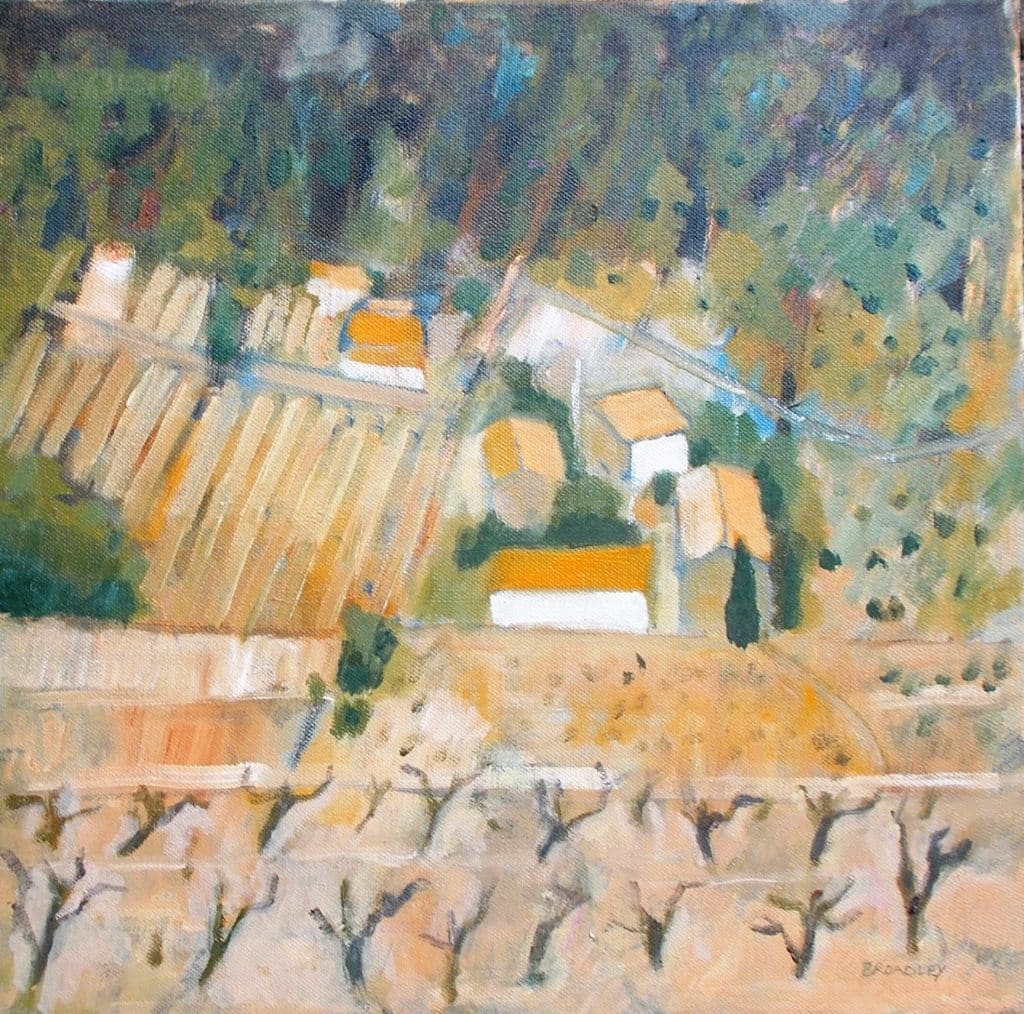 Vineyards-above-Collioure-Oil-on-Canvas-40-x-40cm