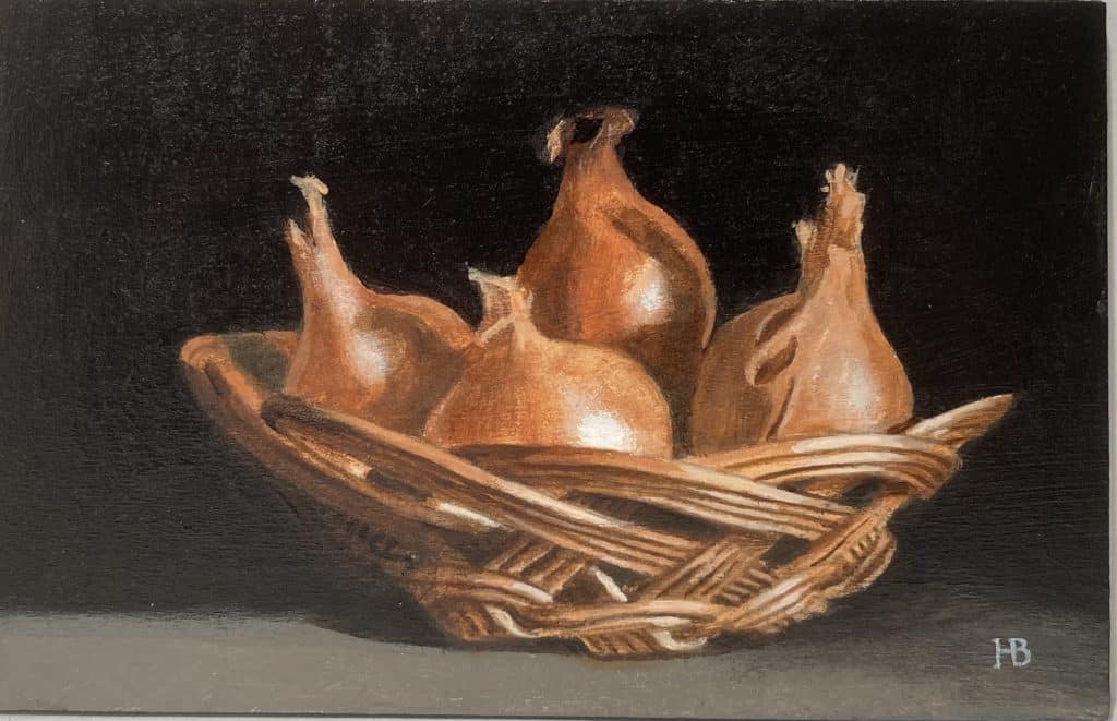 Hugh-Bryden-Spanish-Onions-30-x-25-cm-framed-220