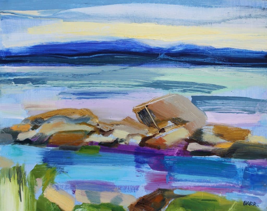 Sea-Pool-Arran-27x33cm-oil-on-card-by-Shona-Barr-e