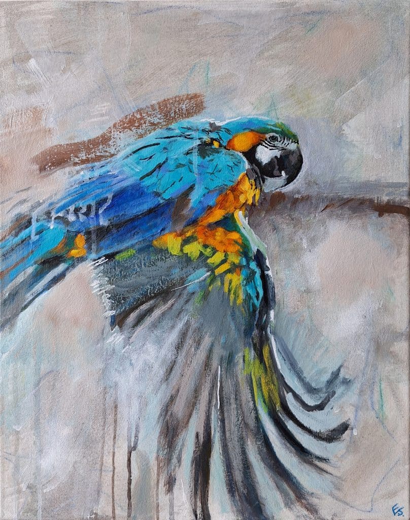 Turquoise-Snow_Acrylic-on-Canvas_50-x-40cm