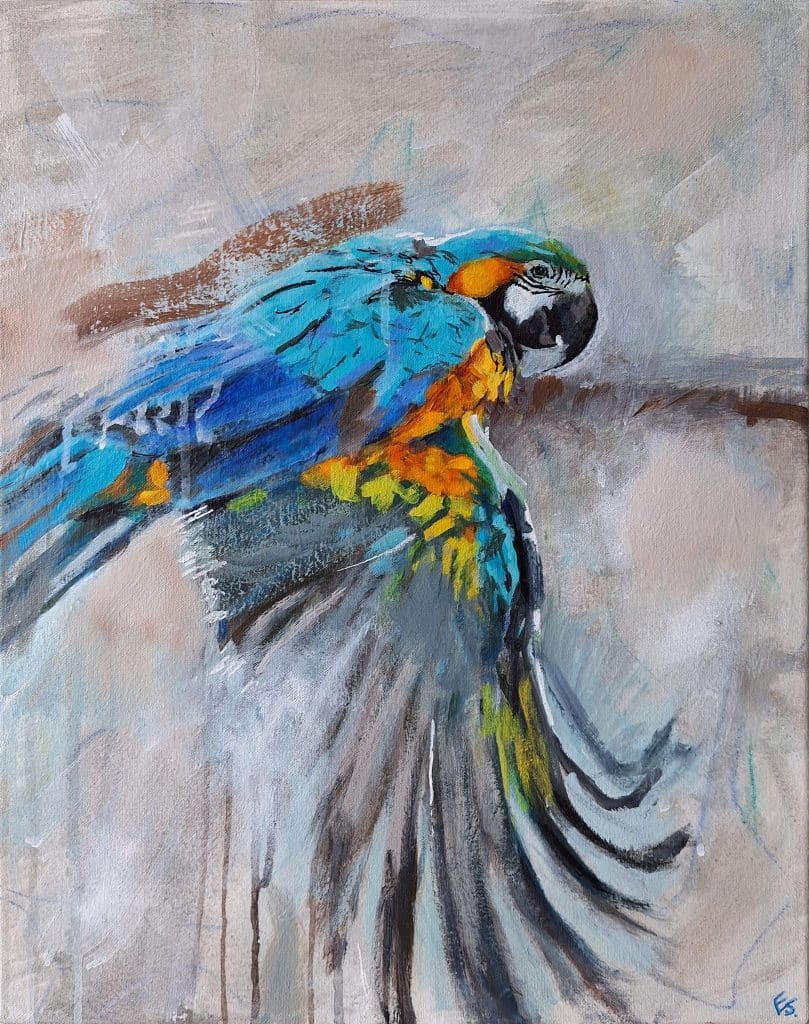 Turquoise-Snow_Acrylic-on-Canvas_50-x-40cm